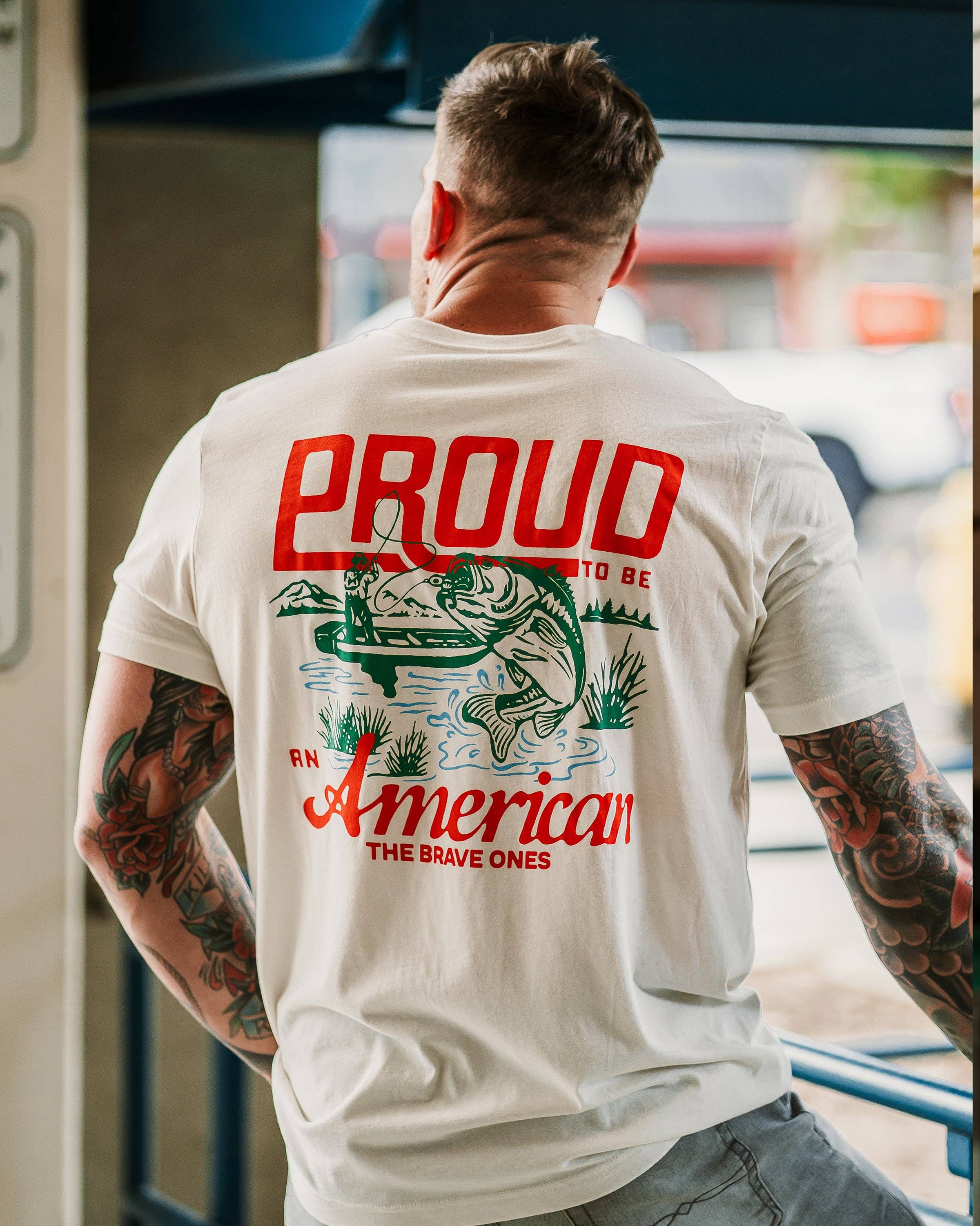 Proud American Fisherman T-Shirt | The Brave Ones: