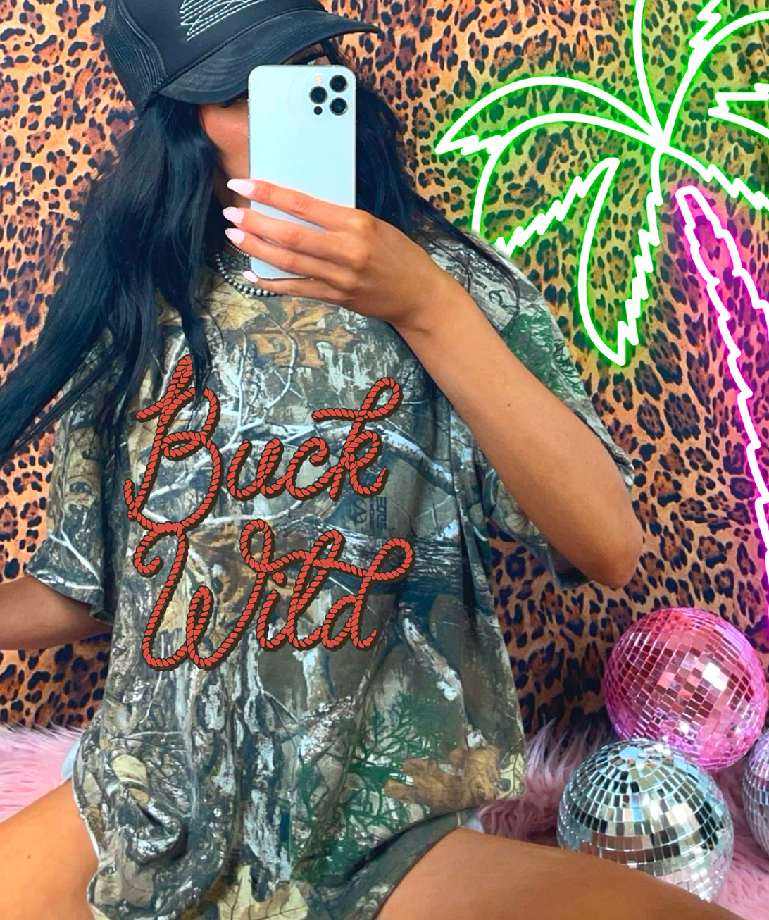 Buck Wild on Camo - Long & Short Sleeve: