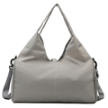 Women's Oxford Fabric Casual Large Shoulder Gym Bag: Gray / One Size