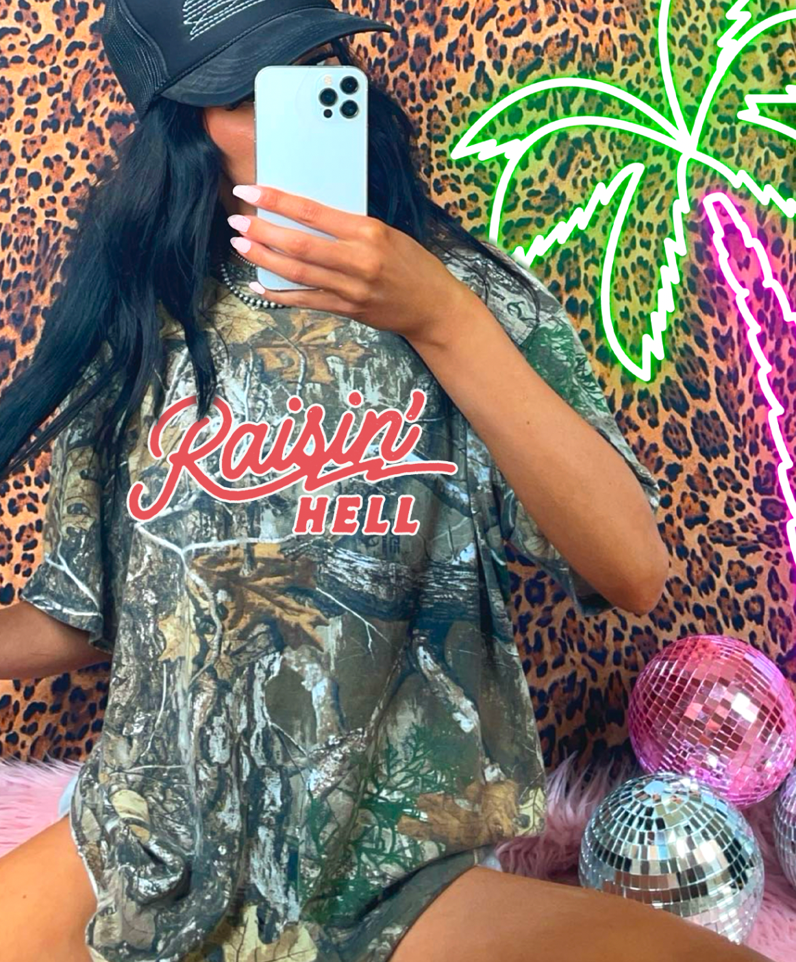 Raisin' Hell on Camo - Long & Short Sleeve: