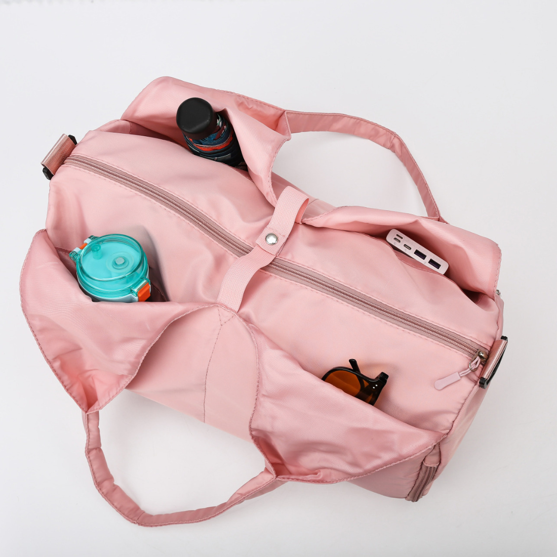 Women's Oxford Fabric Casual Large Shoulder Gym Bag: Gray / One Size