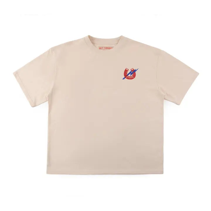 Eight Flat Boxy Tee (Natural): XL